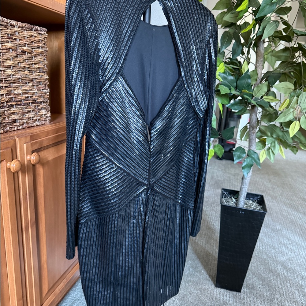 Express Blue Long Sleeve Bodycon Dress - Picture 10 of 12
